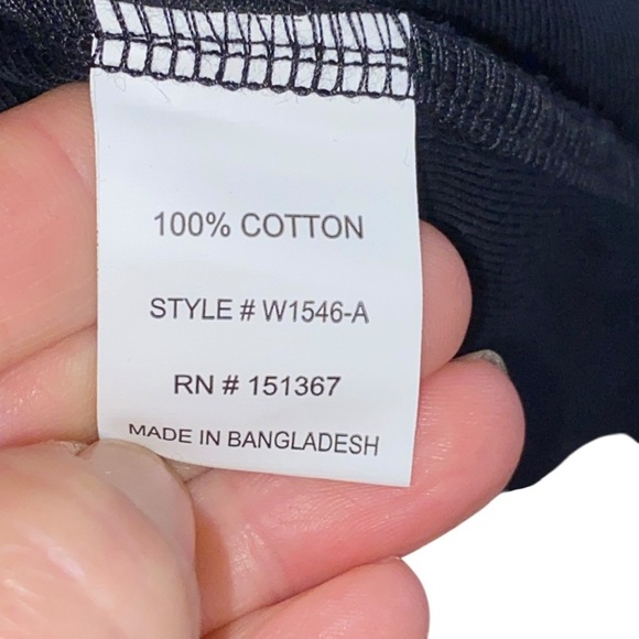 Urban Nation Long Sleeve  Black 100% Cotton  double  Tie-Front Top / shrug - Picture 5 of 7